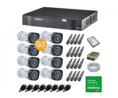 Cameras de segurança intelbras, acesso remoto 2500,00 kit 8 cameras