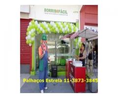 palhaço locutor excelente, locução de loja