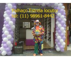 palhaço locutor excelente, locução de loja