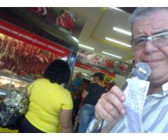 palhaço locutor excelente, locução de loja