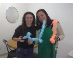 curso de esculturas com balões