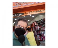 locutor frente de loja, locutor para inauguração