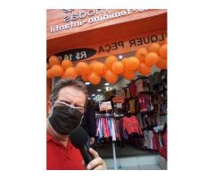 locutor frente de loja, locutor para inauguração