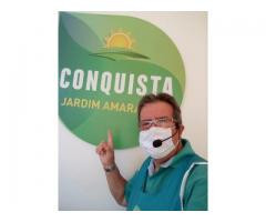 locutor na ação promocional da Trisul