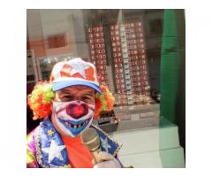 palhaço para lançamento de stand de vendas