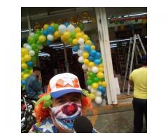 palhaço para inauguração de loja
